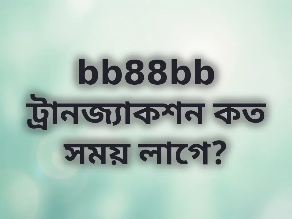 ট্রানজ্যাকশন প্রসেসিং সময়